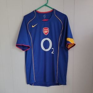 Nike Arsenal Vintage 2004 2005 Away Kit Soccer Jersey Shirt Size Medium